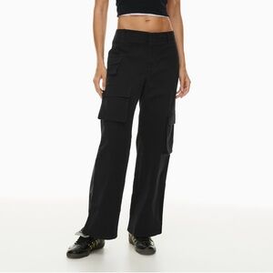 Aritzia Black picture cargo Pants